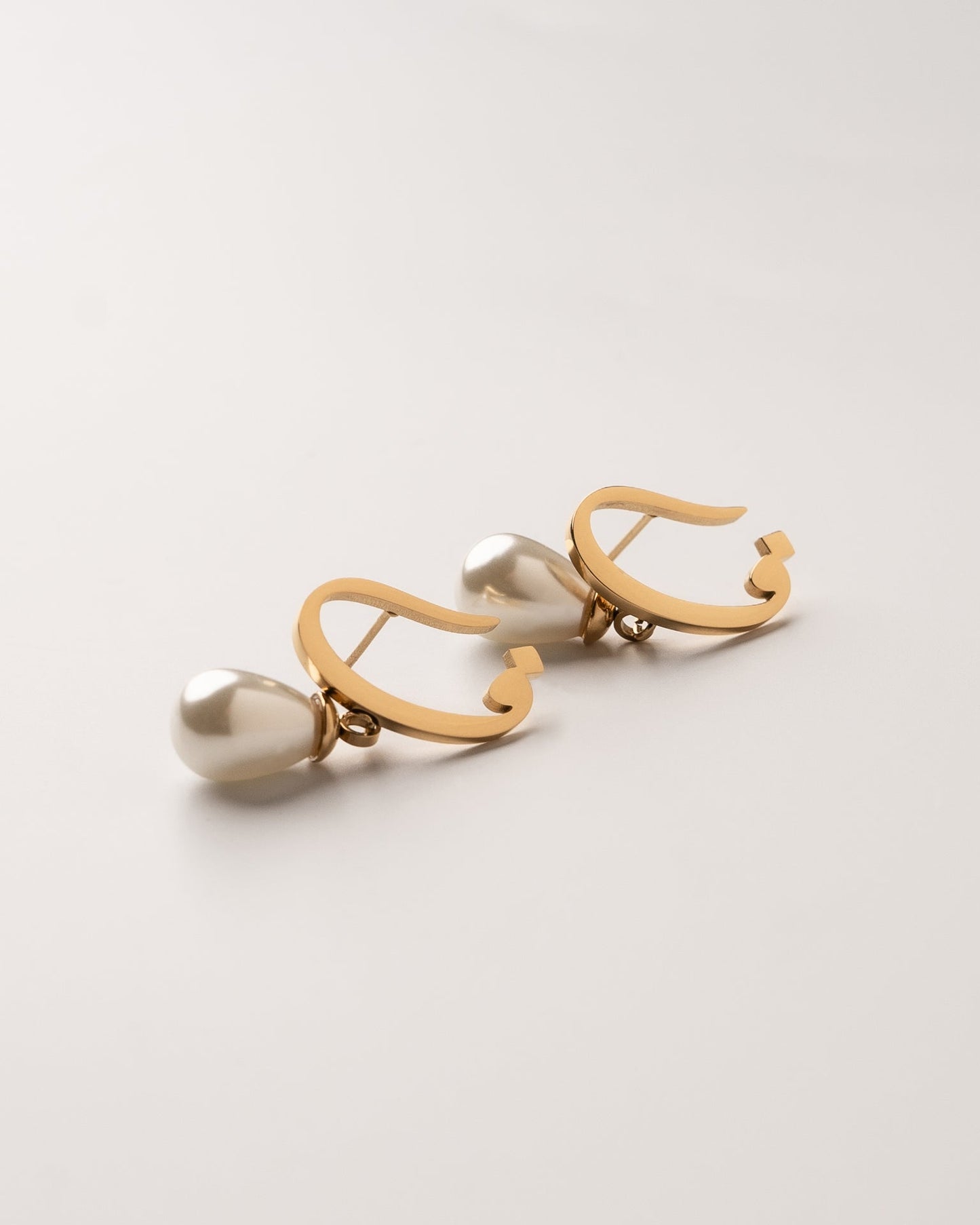 Calligraphed Letter Earrings ف