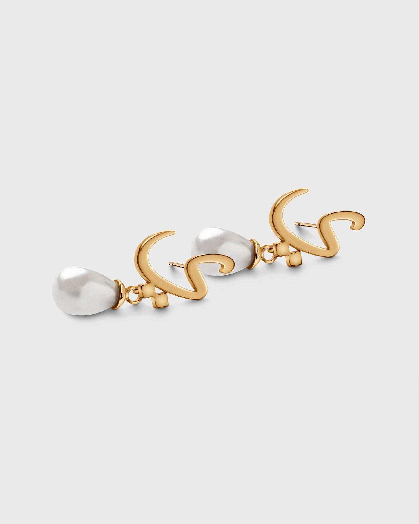 Calligraphed Initial Earrings ي