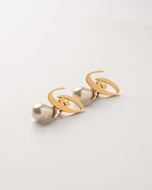 Calligraphed Letter Earrings ت
